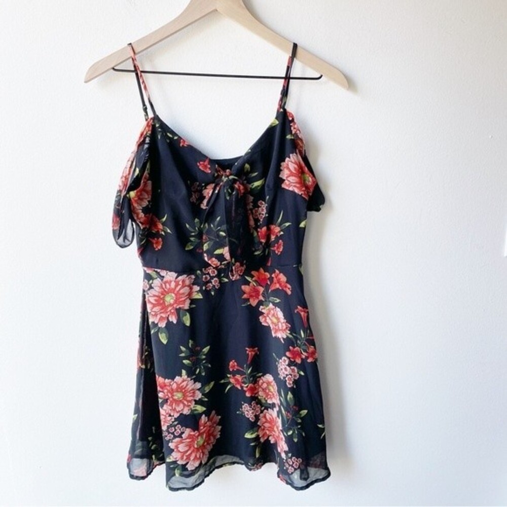 forever 21 black floral mini dress